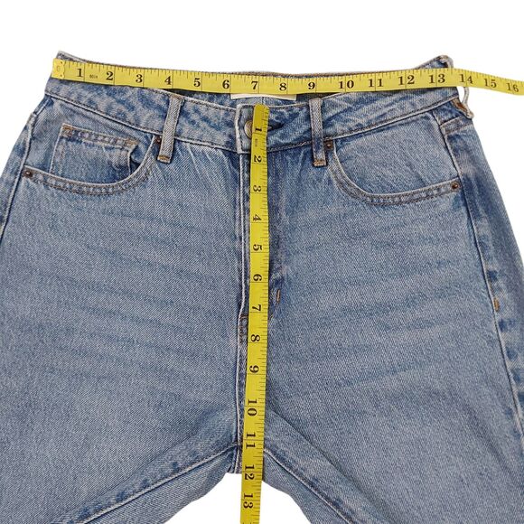 Pacsun Mom Jean Womens 26 Blue Medium Wash Denim Tapered Casual High Rise Cotton - Picture 6 of 10